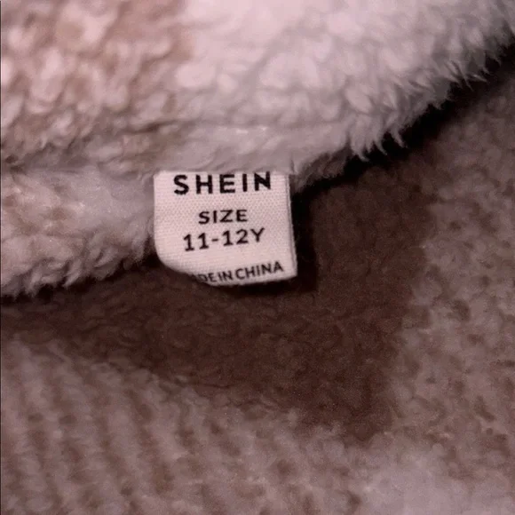 SHEIN Brown and White Plaid Kids Jacket - Picture 3 of 3